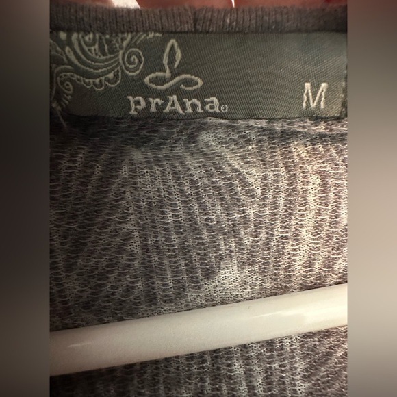 Prana Graceful Moonrock Hooded Open Front Cardigan Jacket - Picture 4 of 6